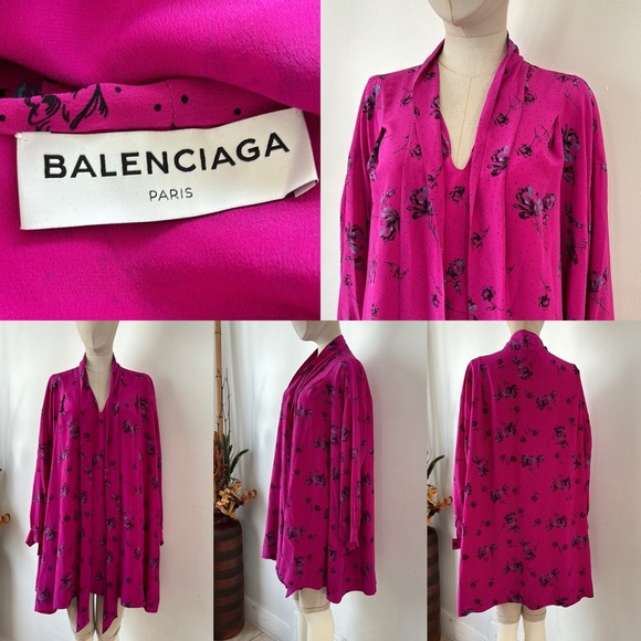 Vintage Balenciaga Dresses 100%Silk - Picture 2 of 12
